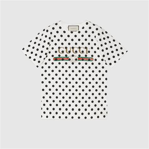 gucci polka dot shirt|Gucci jersey t shirt.